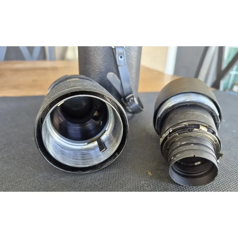 Vintage Hanimar Auto 1:2.8 F=135 mm Camera Lens Japanese W/ Case, For Parts